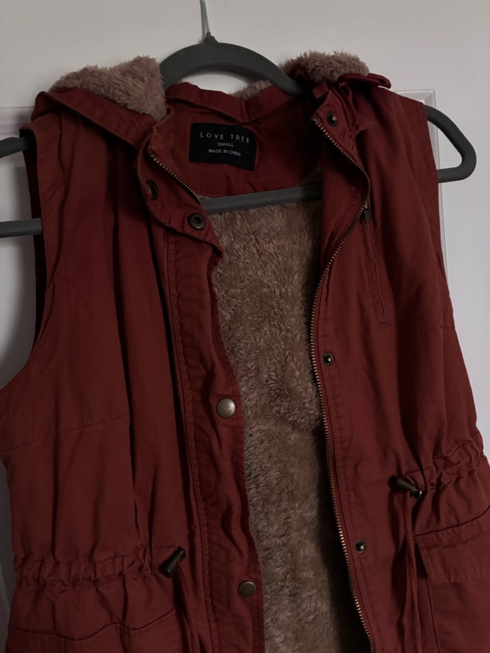 Love Tree Rust Red Lined Jacket - Picture 7 of 9